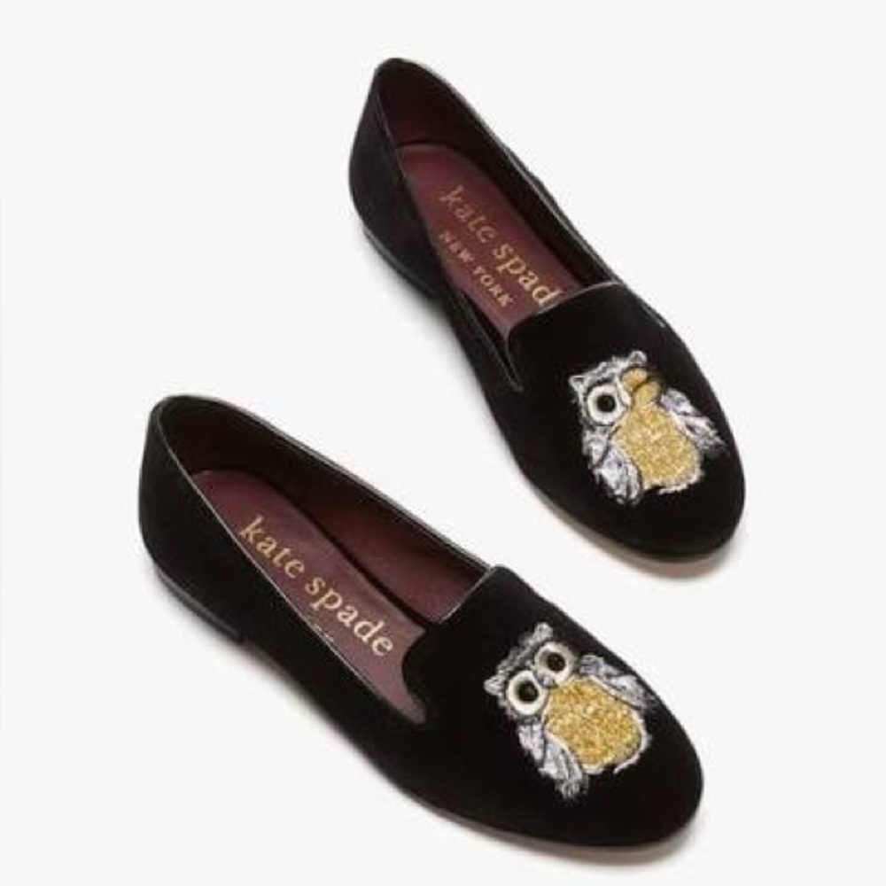 Kate Spade “Wink” Owl Loafer Flats